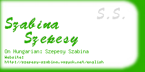 szabina szepesy business card